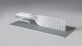 BUSSTOBJECT. A bus stop that cleans the air. Made by 3d printing with photo-active concrete.