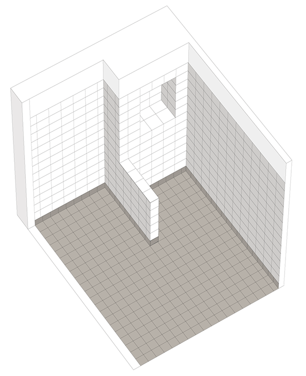 Concept diagram of Bathroom renovation by Ivo Jelinek from Amsterdam's design studio IJarchitecture 